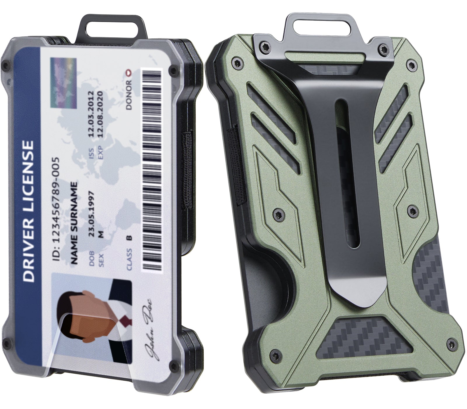 1TG Minimalist Slim Wallet with Money Clip